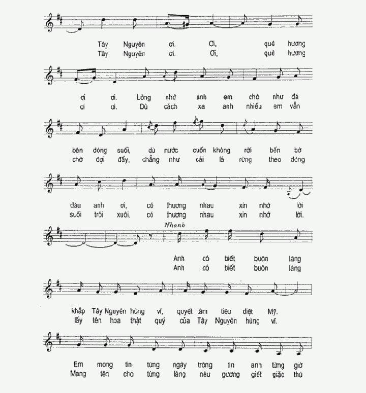 Sheet nhạc Em Là Hoa Pơ Lang 2